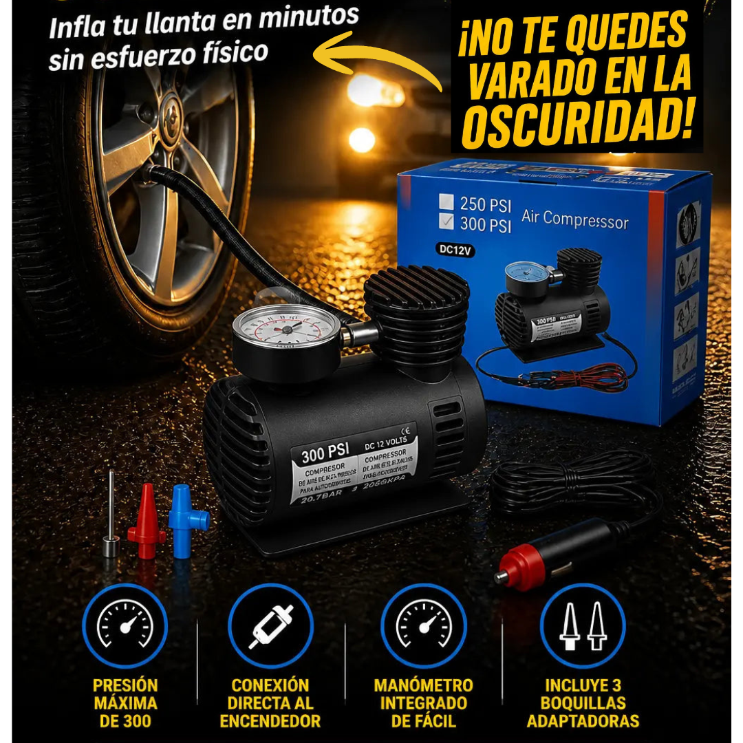 Mini Compresor de Aire Portátil El más Confiable [ÚLTIMAS UNIDADES 🚨] + Regalo Exclusivo Hoy🎁