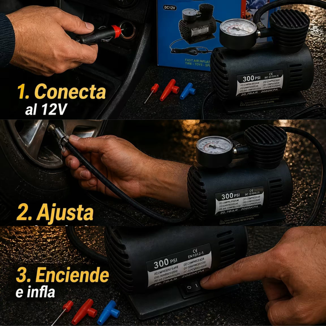 Mini Compresor de Aire Portátil El más Confiable [ÚLTIMAS UNIDADES 🚨] + Regalo Exclusivo Hoy🎁